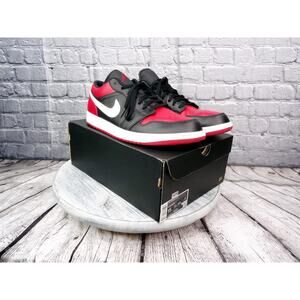 Nike Air Jordan 1 Low Bred Black/Gym Red-White Men Size 15	Used OG Box